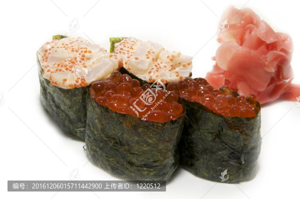 壽司和魚(yú)子醬