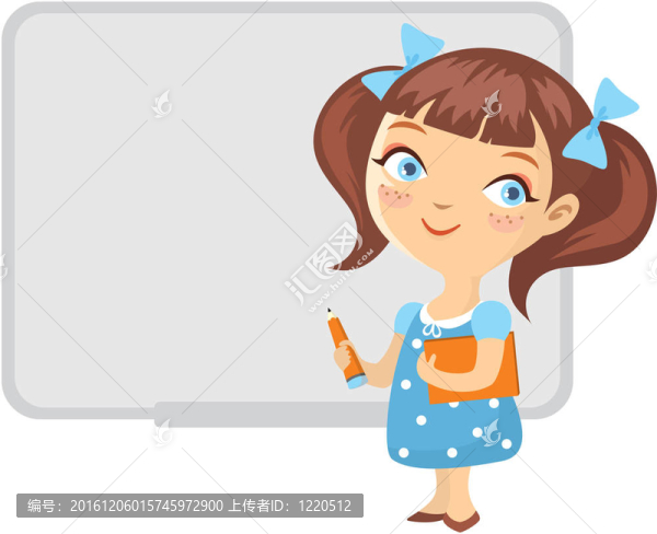 學(xué)校的女孩白板分離