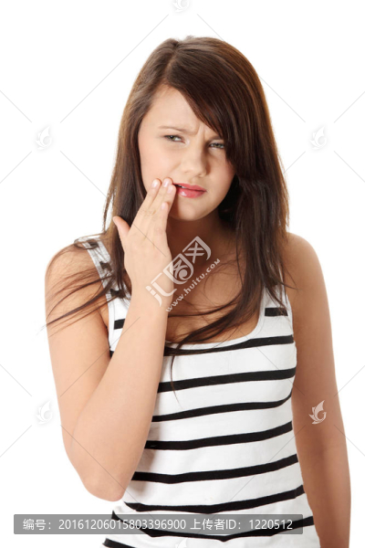漂亮的年輕女人牙疼