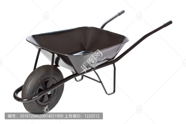 黑色的手推車