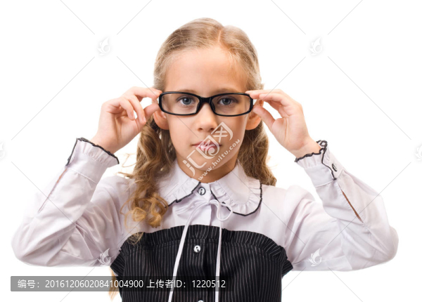 戴眼鏡的年輕漂亮女孩