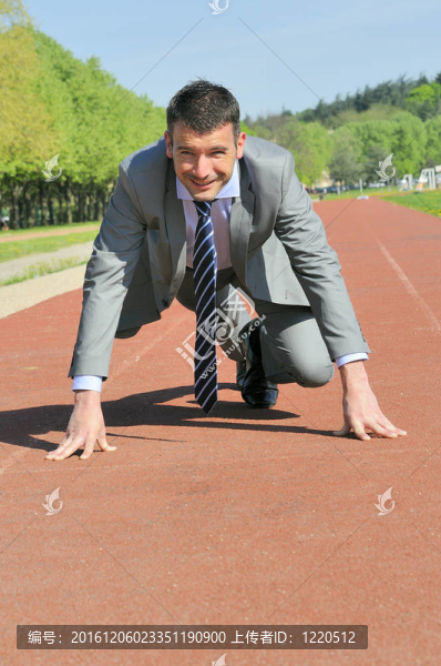 一個商人在起跑臺上的肖像