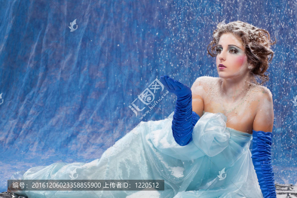美麗的女孩像Snow,White