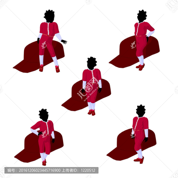 美國(guó)青少年棒球運(yùn)動(dòng)員插畫(huà)