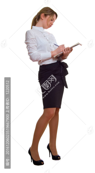 帶紙筆的少女