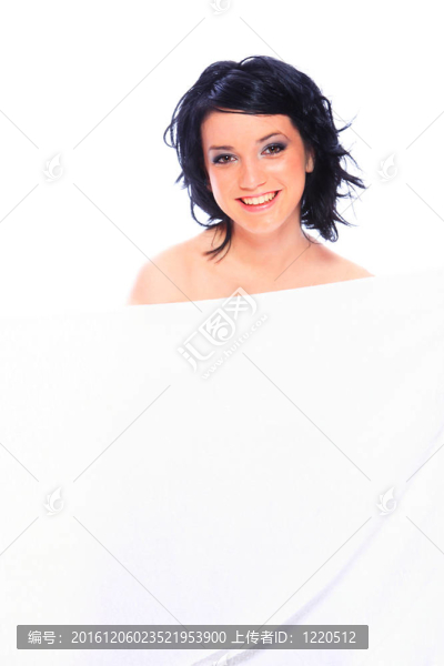 女人在毛巾