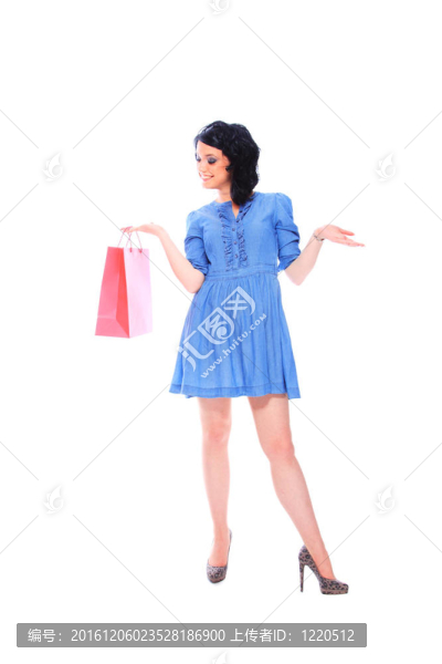 性感購物的女孩