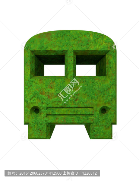 綠色巴士圖標(biāo)3D