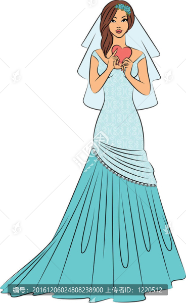 美麗新娘插畫