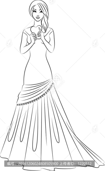 美麗新娘插畫