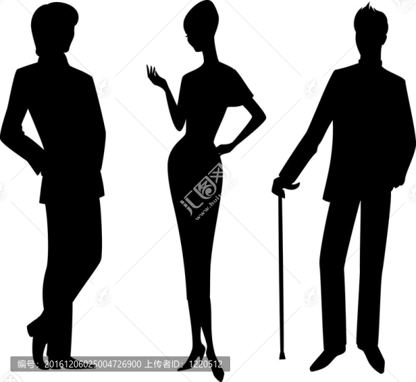 復(fù)古的女孩與男人剪影