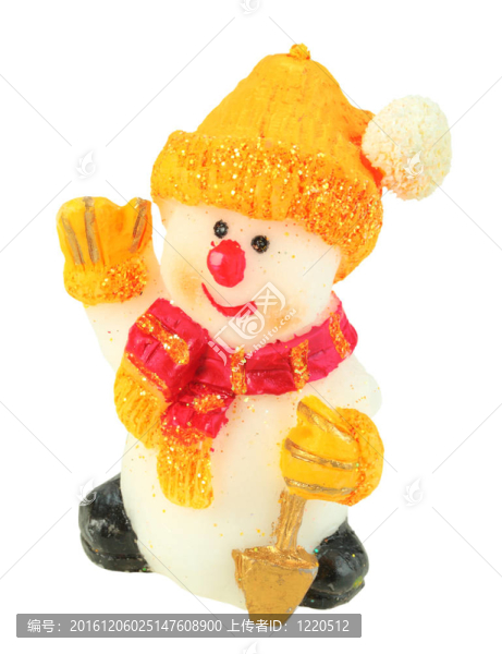 紀念圣誕蠟燭作為雪人的形式