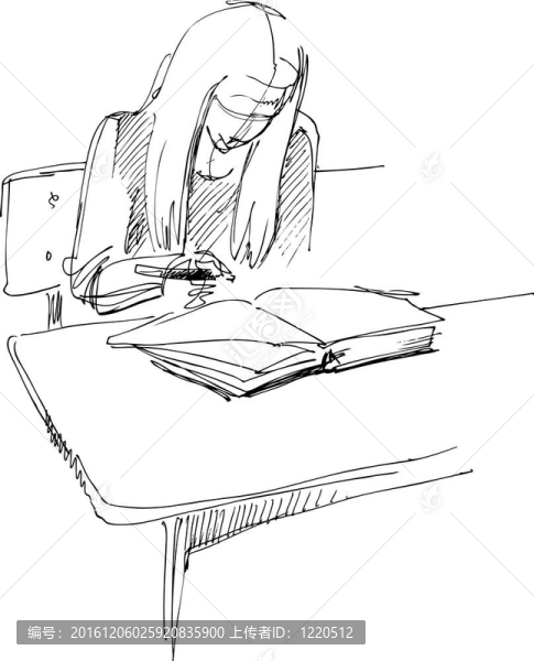 書上的女孩