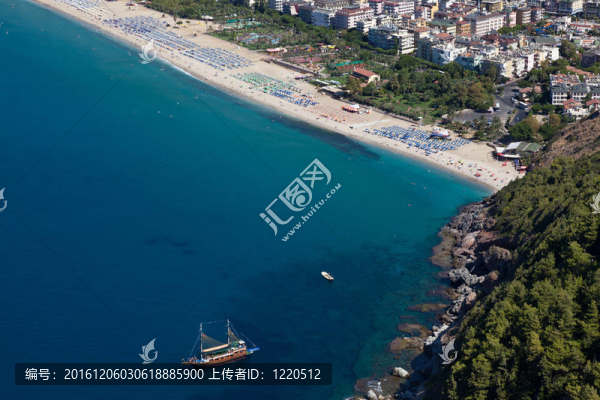 土耳其。阿拉尼亞城市景觀