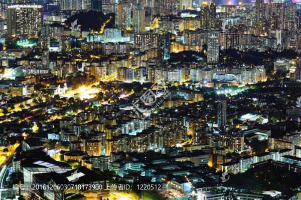 香港市中心的夜晚