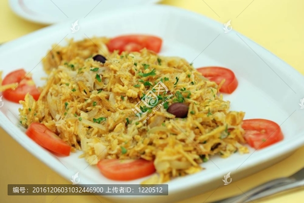 傳統(tǒng)的葡萄牙鱈魚的菜