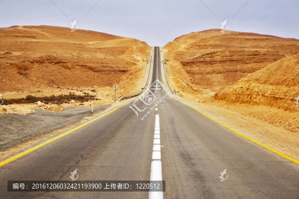 春天的沙漠公路