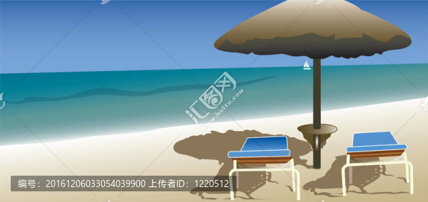 海灘放松；暑假