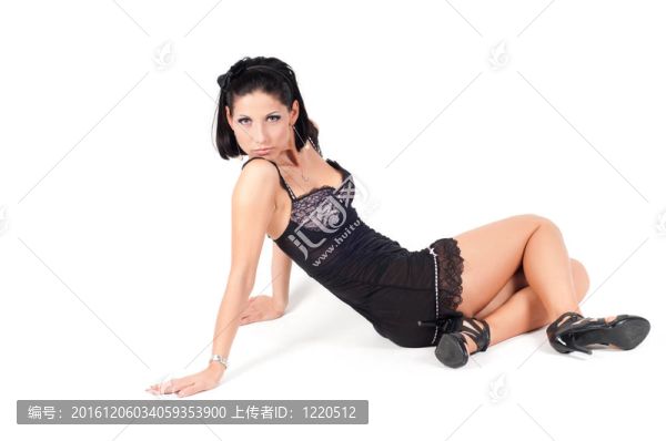一個美麗性感的年輕女人的畫像