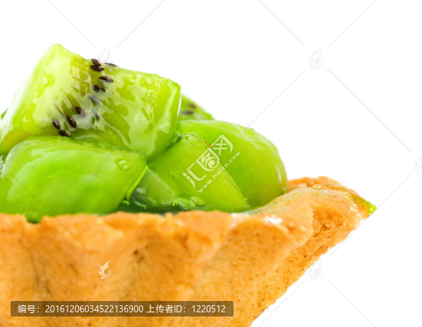 水果獼猴桃孤立在WH蛋糕