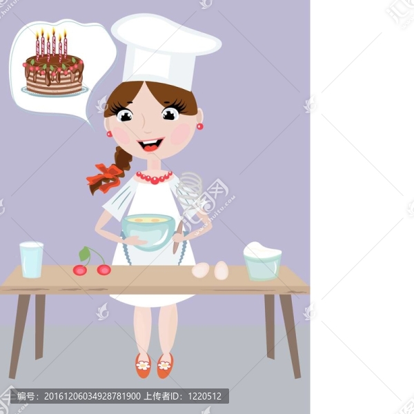 女孩做飯