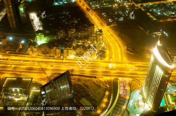 迪拜市下城全景-阿聯(lián)酋