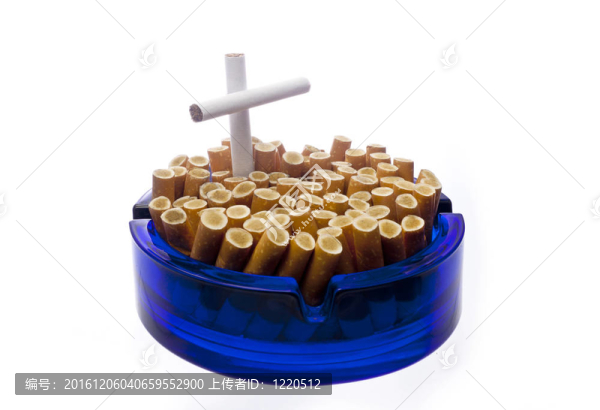 戒煙煙灰缸隔離在白