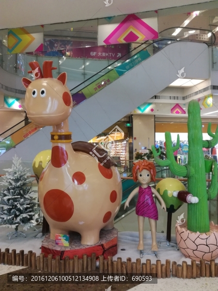 卡通塑像