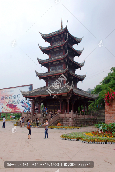 洛帶古鎮(zhèn)四方塔