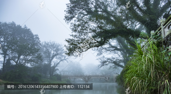 鄉(xiāng)村晨霧,建甌小松湖頭