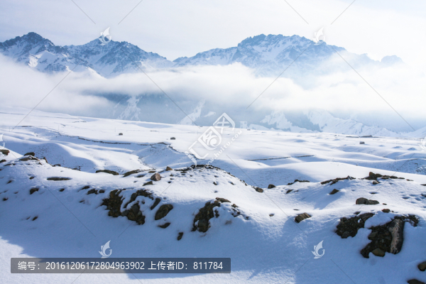 天山山脈積雪