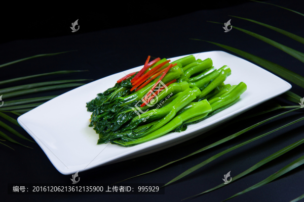 白灼廣東菜心,（1）