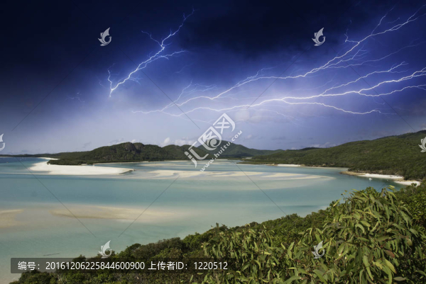 天堂海灘的顏色；澳大利亞