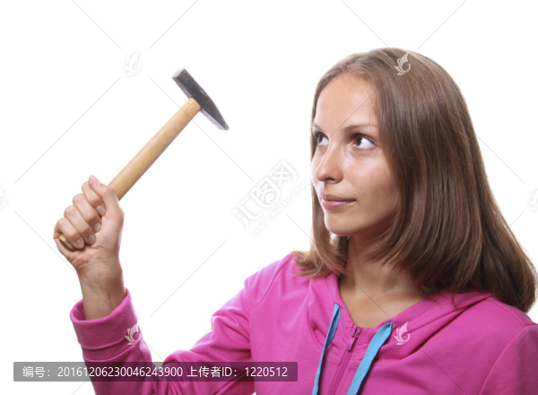 女人用錘