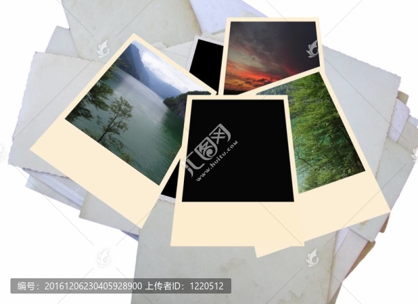 新老照片；寶麗來(lái)邊框