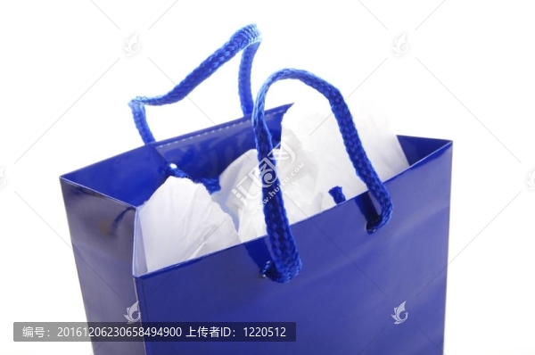 藍(lán)色的購物袋