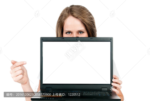 帶筆記本電腦的女孩