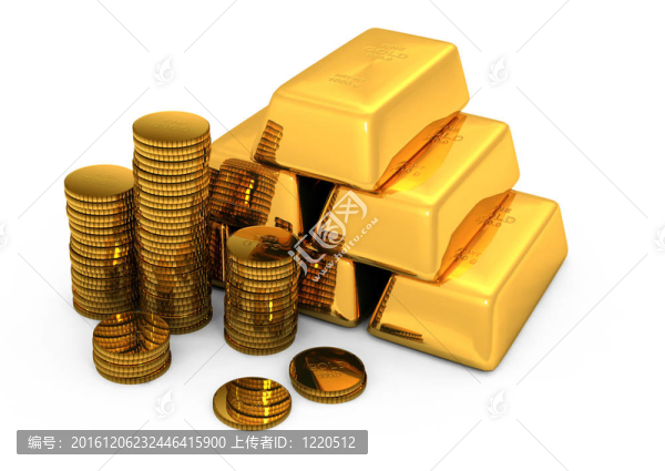 三維金條和硬幣
