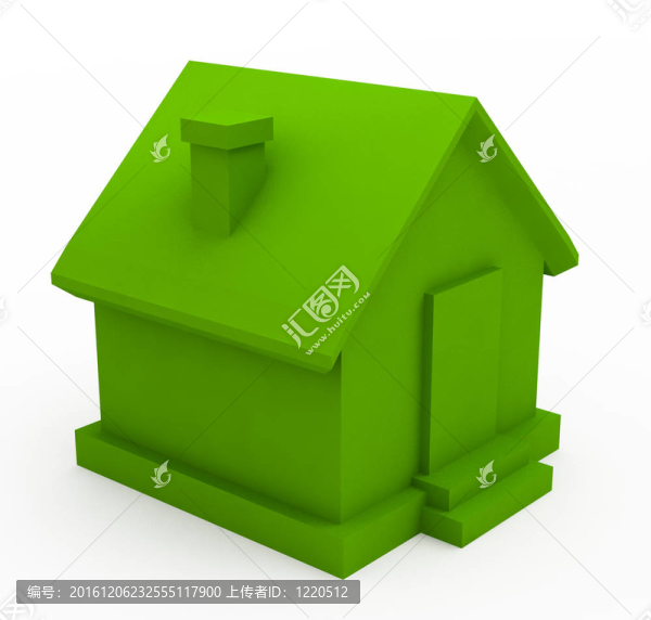 前景中的綠色住宅