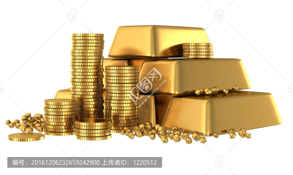 三維金條和硬幣