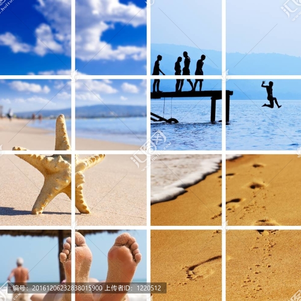 夏日時光旅行拼貼