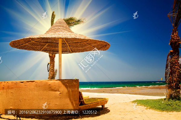 美麗的熱帶海灘在埃及。