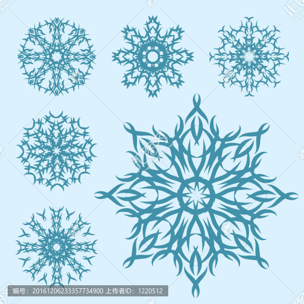 不同雪花集