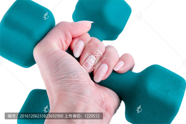 啞鈴和手
