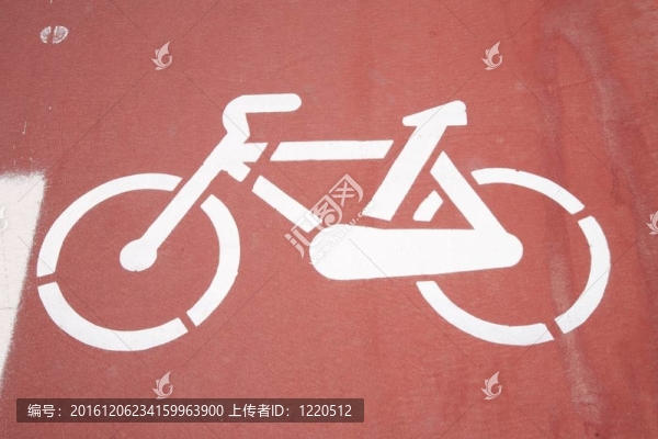 騎自行車的方式油漆標(biāo)志