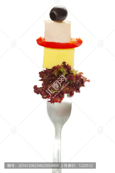 叉子上的食物
