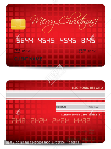 特別圣誕信用卡設(shè)計