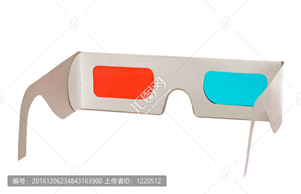 白色背景下的3D眼鏡