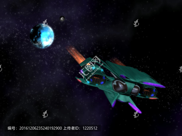 太空中的外星飛船