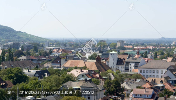 布賴斯高地區(qū)弗賴堡鳥瞰圖
